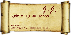 Győrffy Julianna névjegykártya